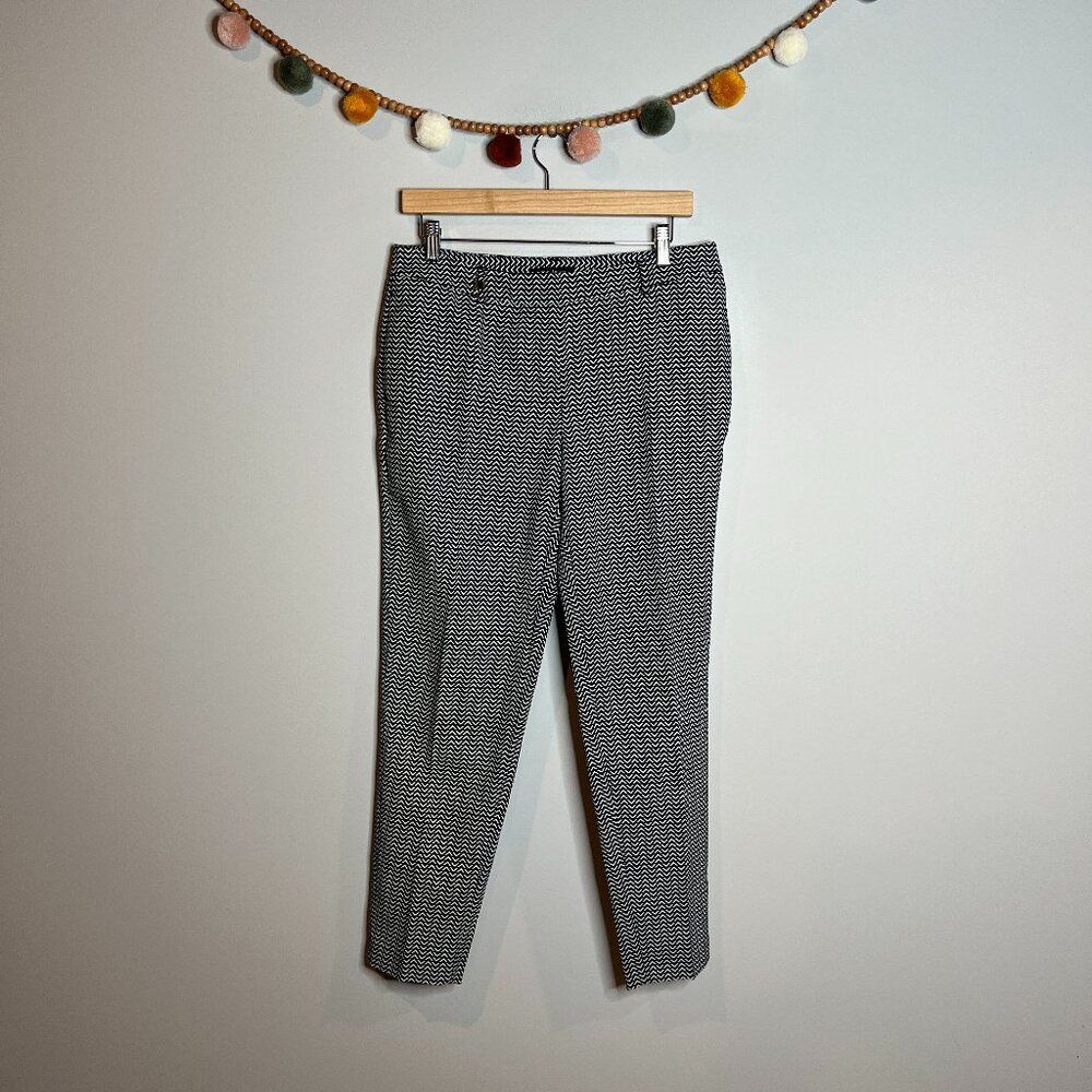 White House Black Market chevron patterned Ankle Taper dress pants